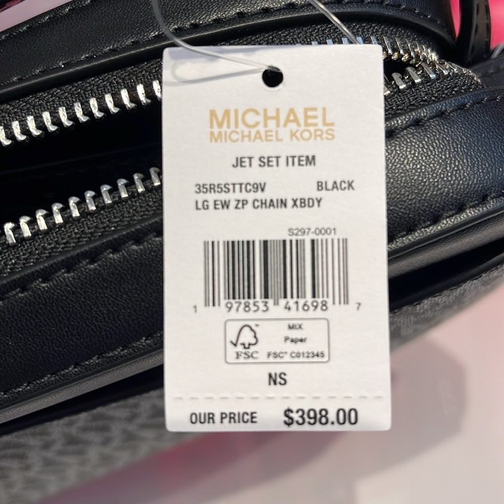 Michael Kors Jet Set Item Large Ombré EW Signature ZP Chain XBody Logo Crossbody - Picture 11 of 15